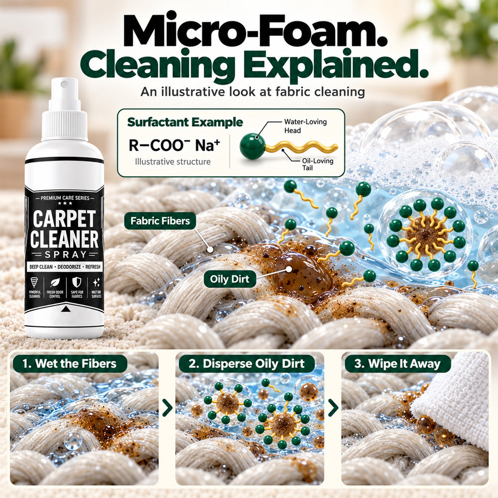 🧼Deep Clean Carpet & Upholstery Spray – Target Stains on Rugs, Sofas & Car Seats