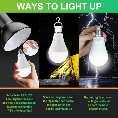 💡🔥LAST DAY 50% OFF ✨Rechargeable Emergency Light Bulbs – Stay Lit During Outages