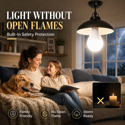 💡🔥LAST DAY 50% OFF ✨Rechargeable Emergency Light Bulbs – Stay Lit During Outages