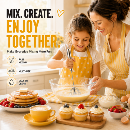 🔥LAST DAY 70% OFF ✨Stainless Steel Hand-Push Rotary Whisk