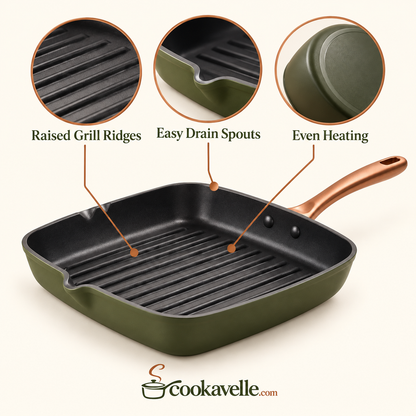Cookavelle® Signature Square Grill Pan
