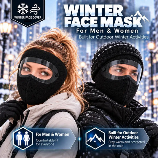 Cookavelle® Fleece-Lined Winter Face Mask with Detachable Goggles