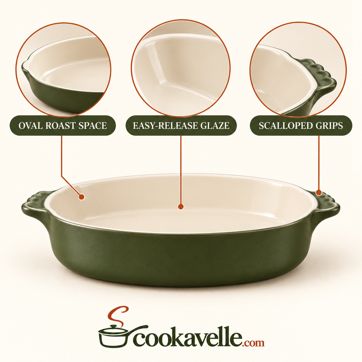 Cookavelle® Signature Round Baking Dish