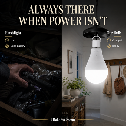 💡🔥LAST DAY 50% OFF ✨Rechargeable Emergency Light Bulbs – Stay Lit During Outages
