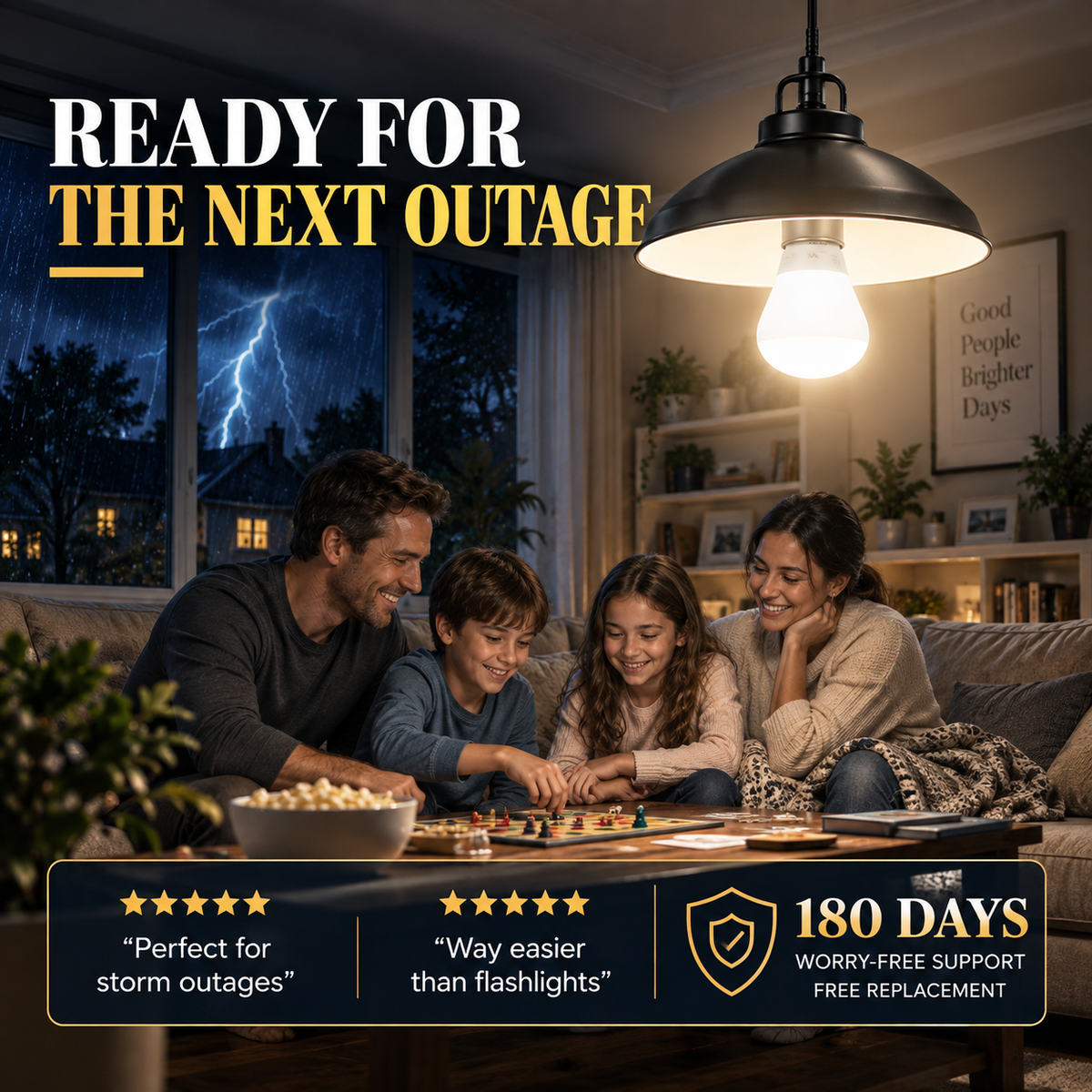 💡🔥LAST DAY 50% OFF ✨Rechargeable Emergency Light Bulbs – Stay Lit During Outages