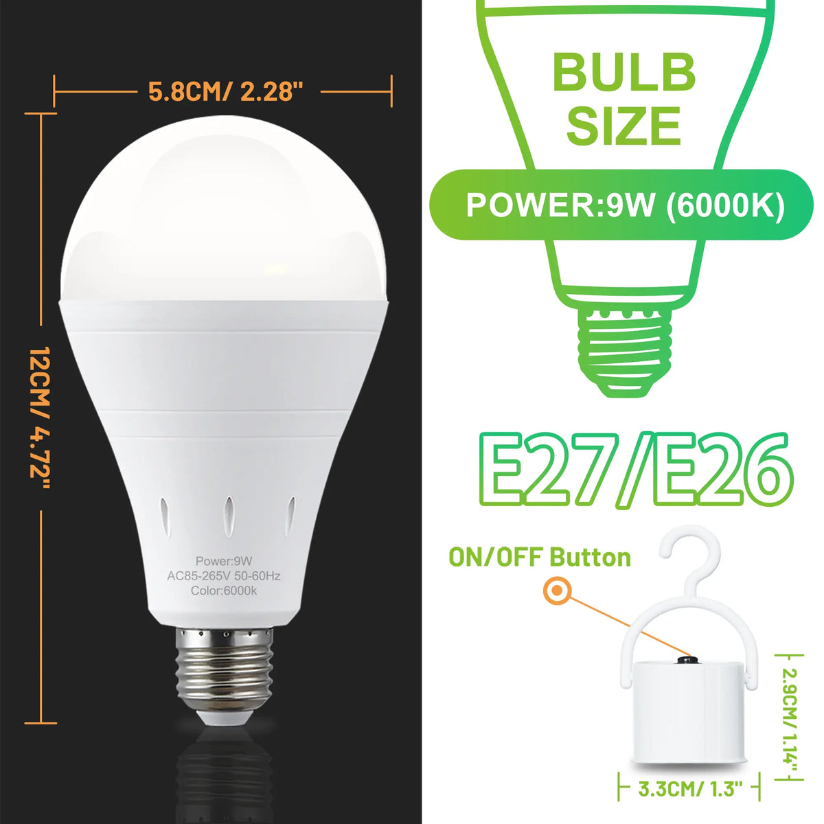 💡🔥LAST DAY 50% OFF ✨Rechargeable Emergency Light Bulbs – Stay Lit During Outages