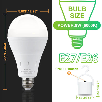 💡🔥LAST DAY 50% OFF ✨Rechargeable Emergency Light Bulbs – Stay Lit During Outages