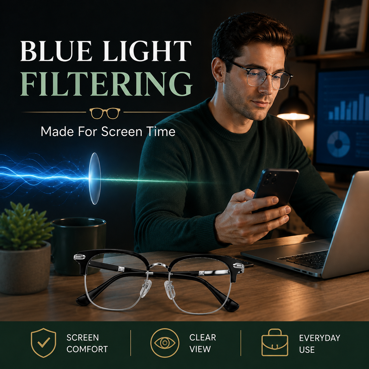 Cookavelle® Ultra Light Anti Blue Presbyopic Glasses
