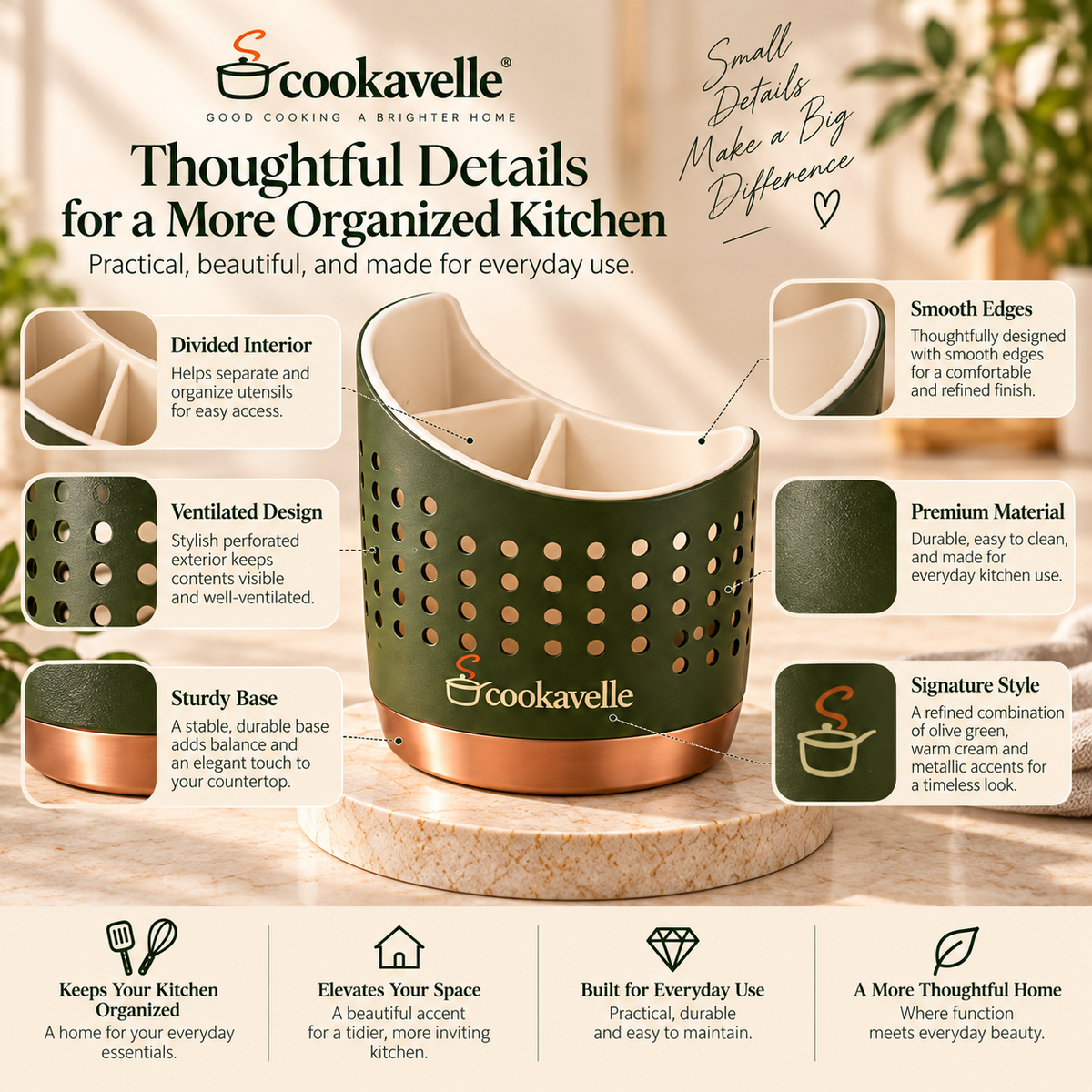 Cookavelle® Everyday Utensil Holder