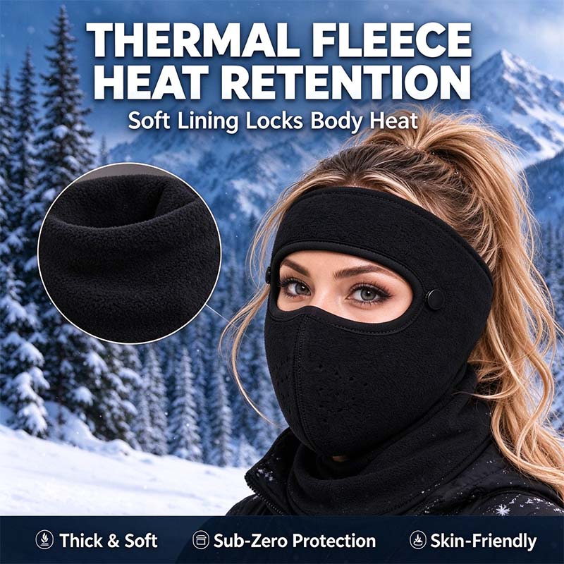 Cookavelle® Fleece-Lined Winter Face Mask with Detachable Goggles upsell