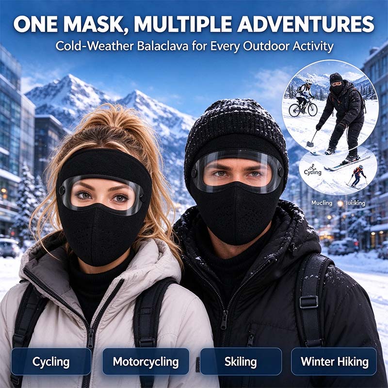Cookavelle® Fleece-Lined Winter Face Mask with Detachable Goggles upsell