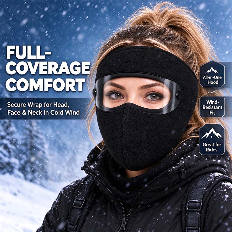 Cookavelle® Fleece-Lined Winter Face Mask with Detachable Goggles upsell