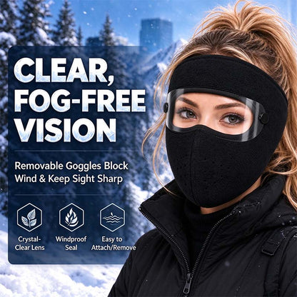 Cookavelle® Fleece-Lined Winter Face Mask with Detachable Goggles upsell