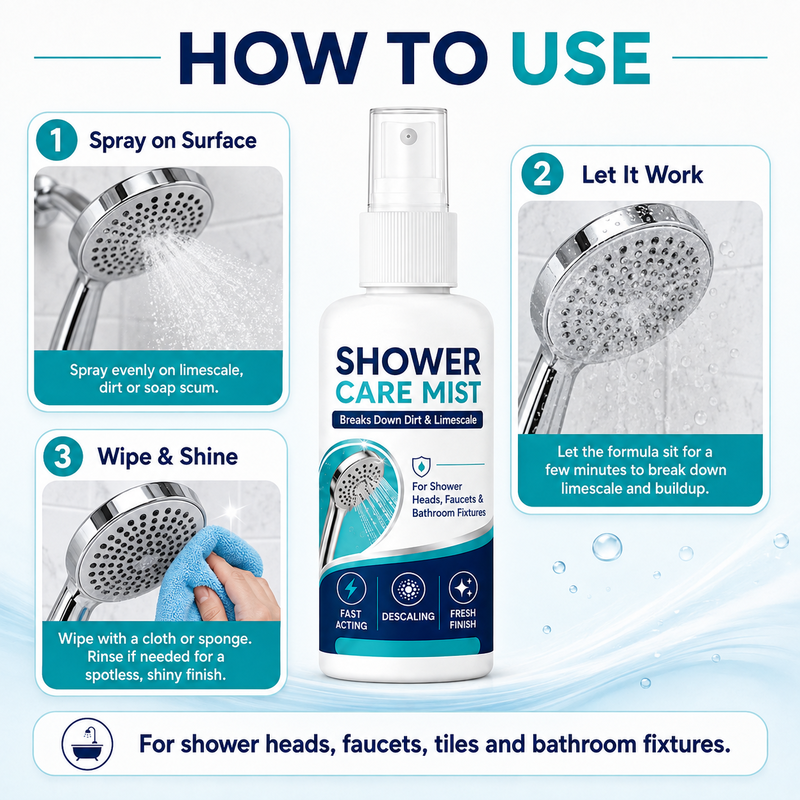 🔥LAST DAY 70% OFF ✨ Shower Limescale Remover Spray – Tackle Hard Water Buildup